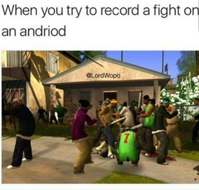 Mème mettant en évidence la scène de GTA : San Andreas.